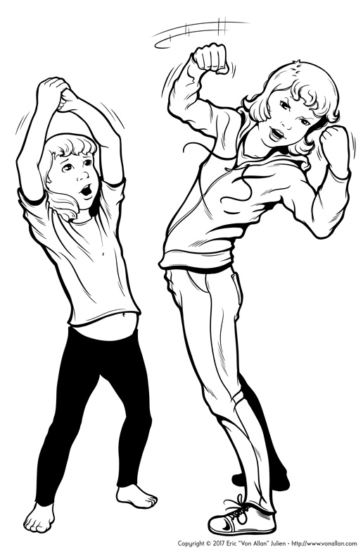 Various kids of all ages illustrated by Von Allan