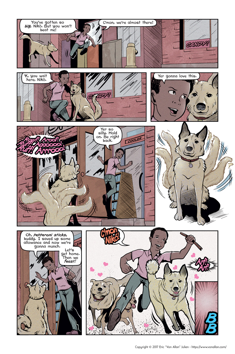 Page two of the comic book short story I Was Afraid For My Life written and illustrated by Von Allan
