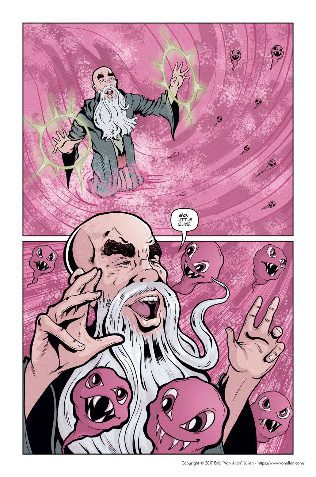 Page eight of the comic book short story The Planet With No Beer written and illustrated by Von Allan