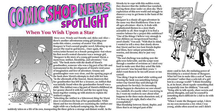 Comic Shop News 1221 Stargazer sample