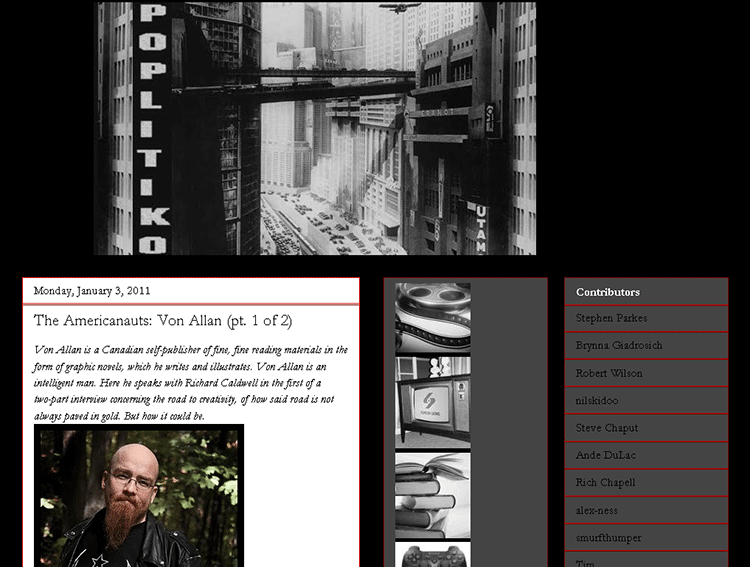 Poplitiko Interview with Comic Book and Graphic Novel artist Von Allan