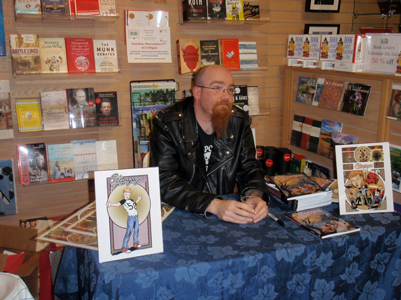 Von Allan at the book launch for Stargazer at Ottawa's Perfect Books