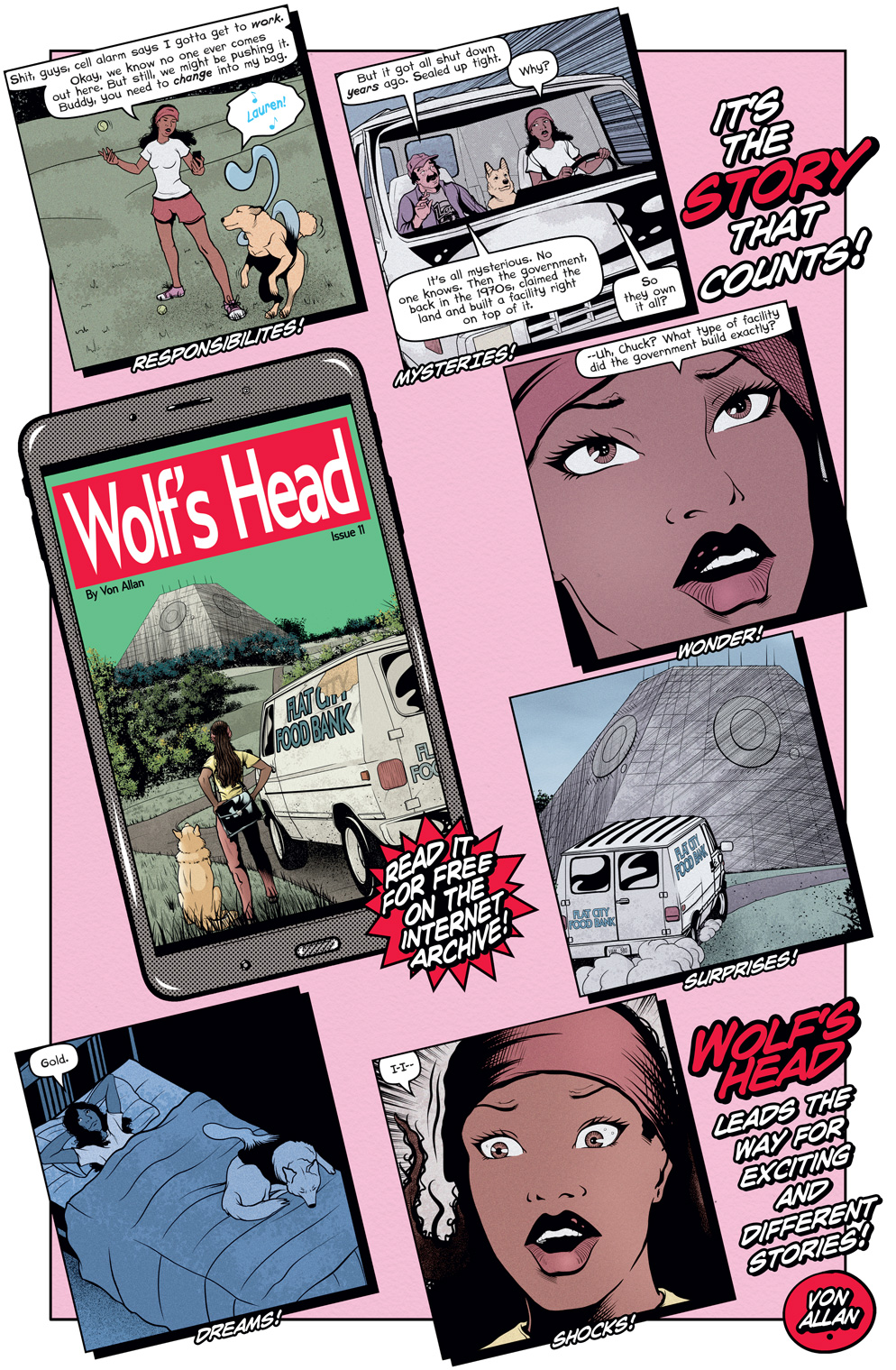 Teaser image for Wolf's Head issue 11 on the Internet Archive