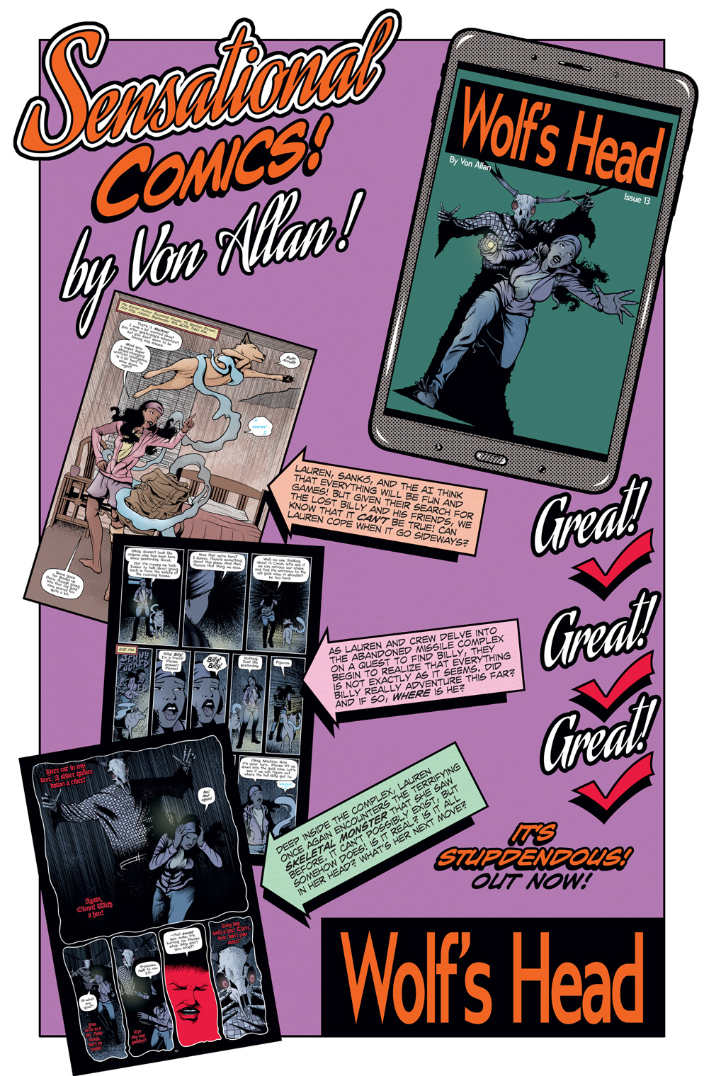 Teaser image for Wolf's Head issue 13 on the Internet Archive