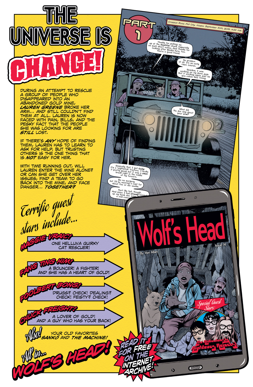 Teaser image for Wolf's Head issue 14 on the Internet Archive