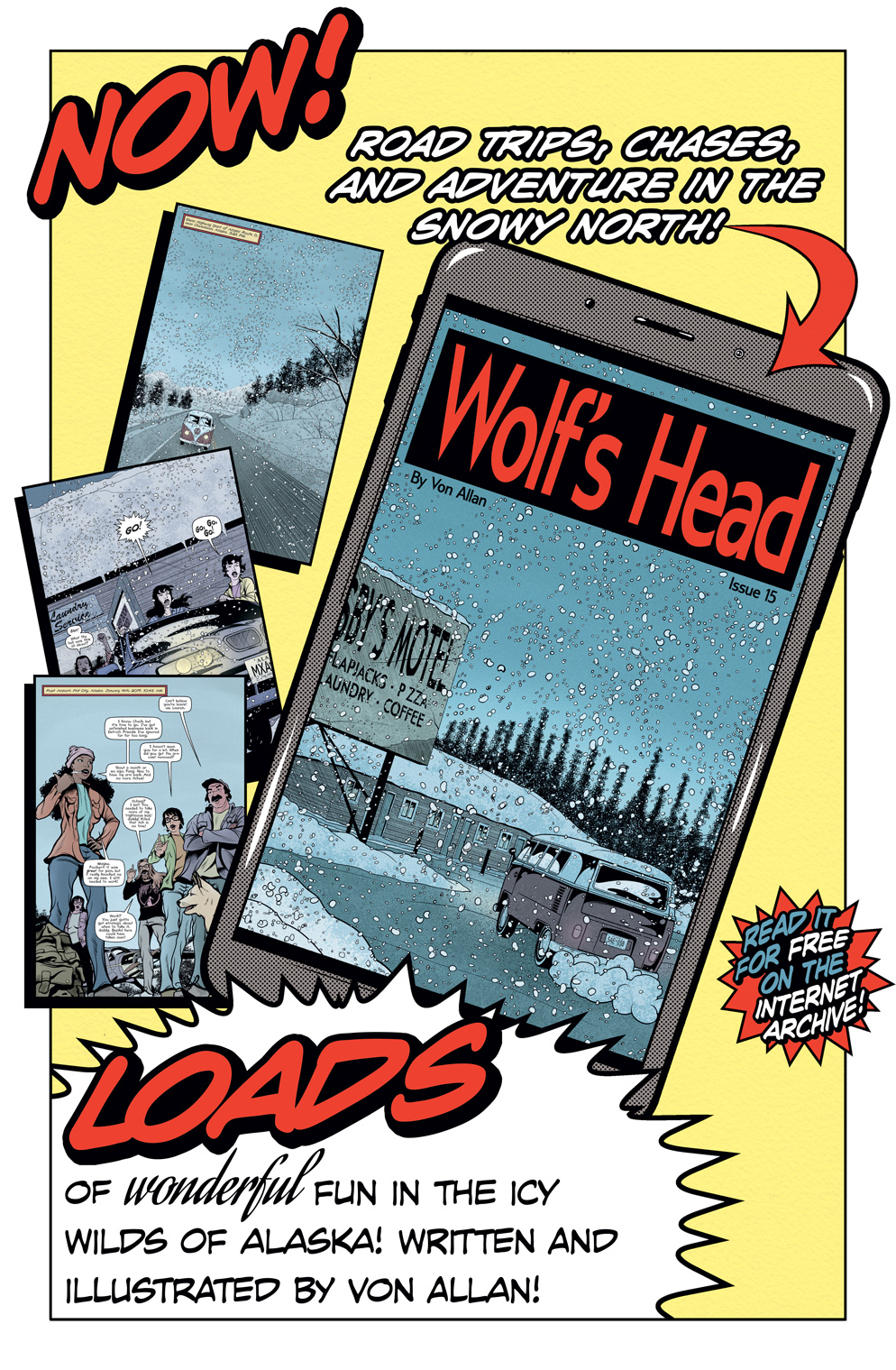 Teaser image for Wolf's Head issue 15 on the Internet Archive