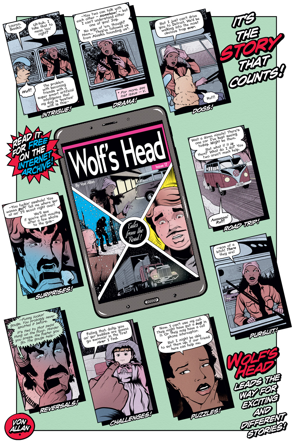 Teaser image for Wolf's Head issue 17 on the Internet Archive