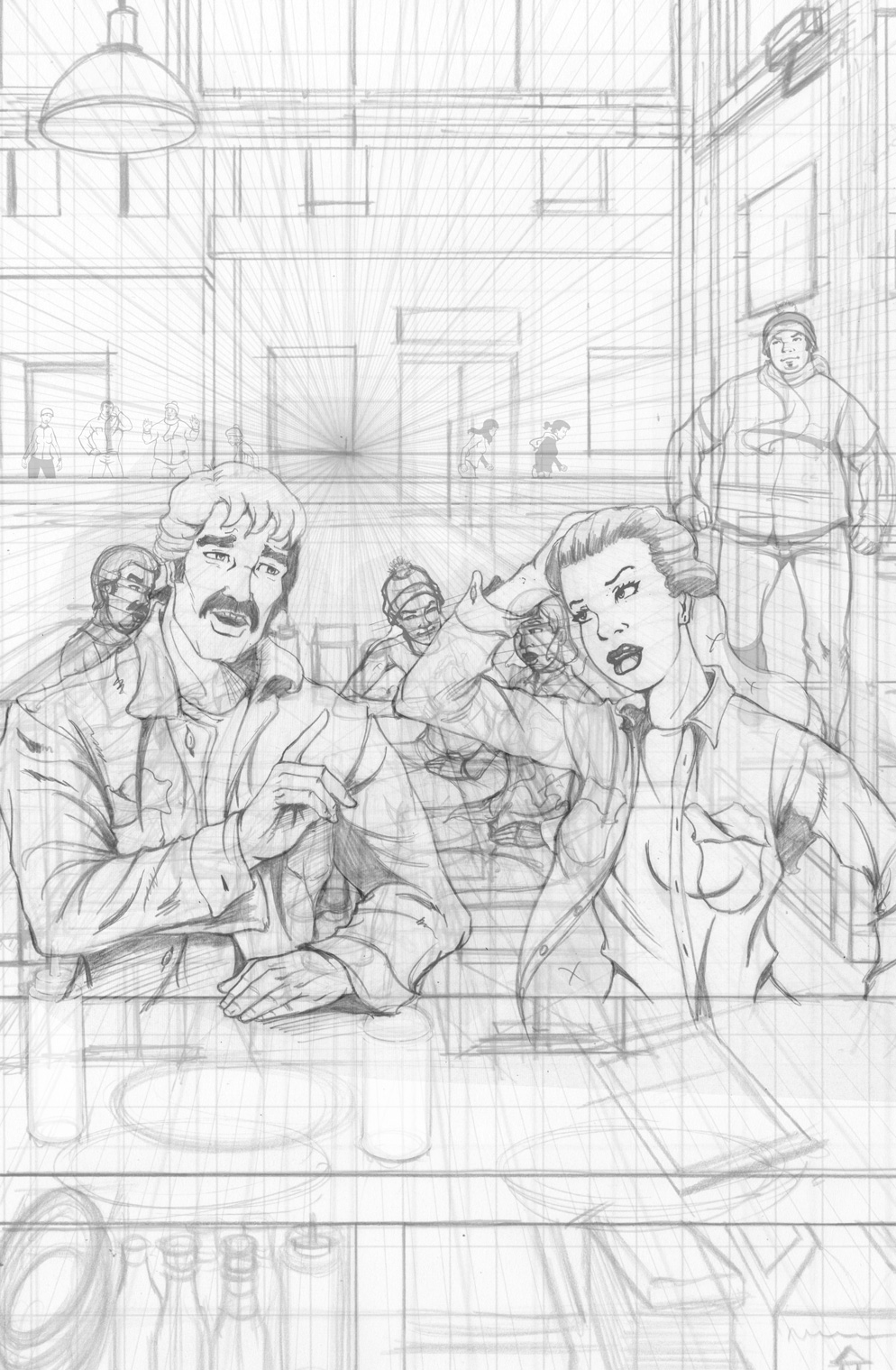 WOLF'S HEAD issue 18 Page 1 Tight Pencils illustrated by Von Allan