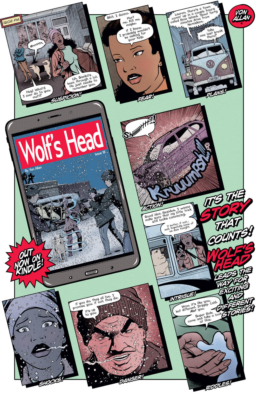 Panel examples from Wolf's Head 18