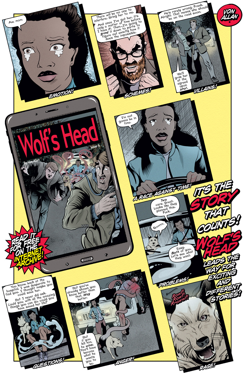 Teaser image for Wolf's Head issue 6 on on the Internet Archive