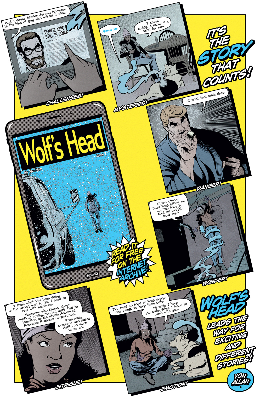 Teaser image for Wolf's Head issue 7 on on the Internet Archive