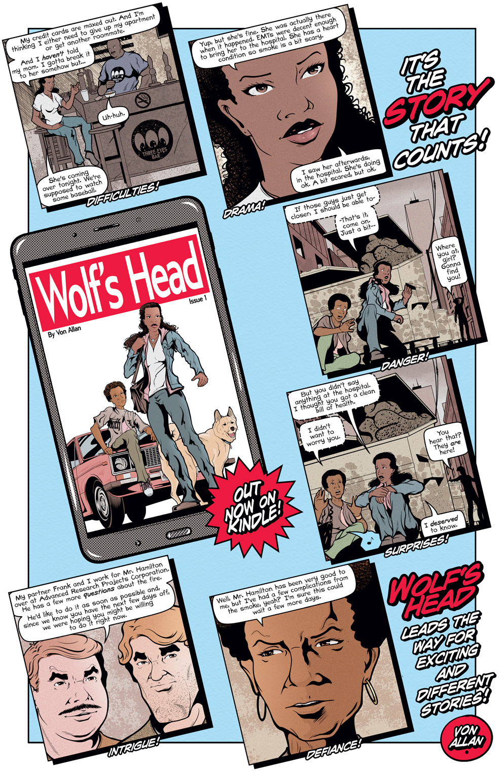 Teaser image for Wolf's Head issue 1 on Kindle