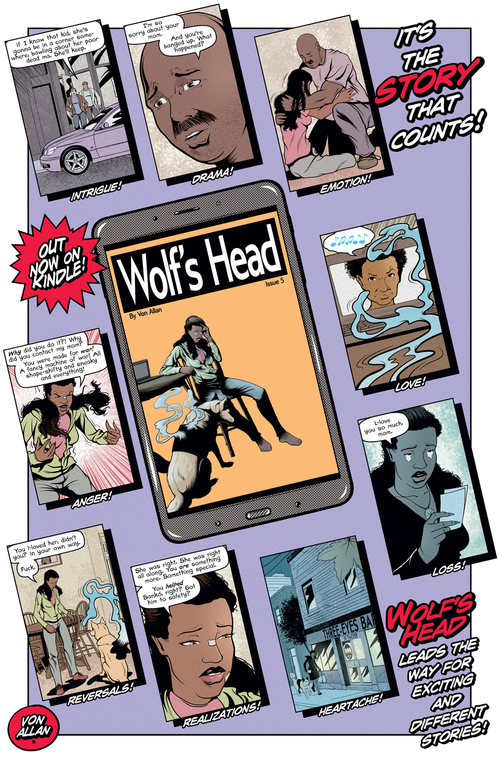 Teaser image for Wolf's Head issue 5 on Kindle