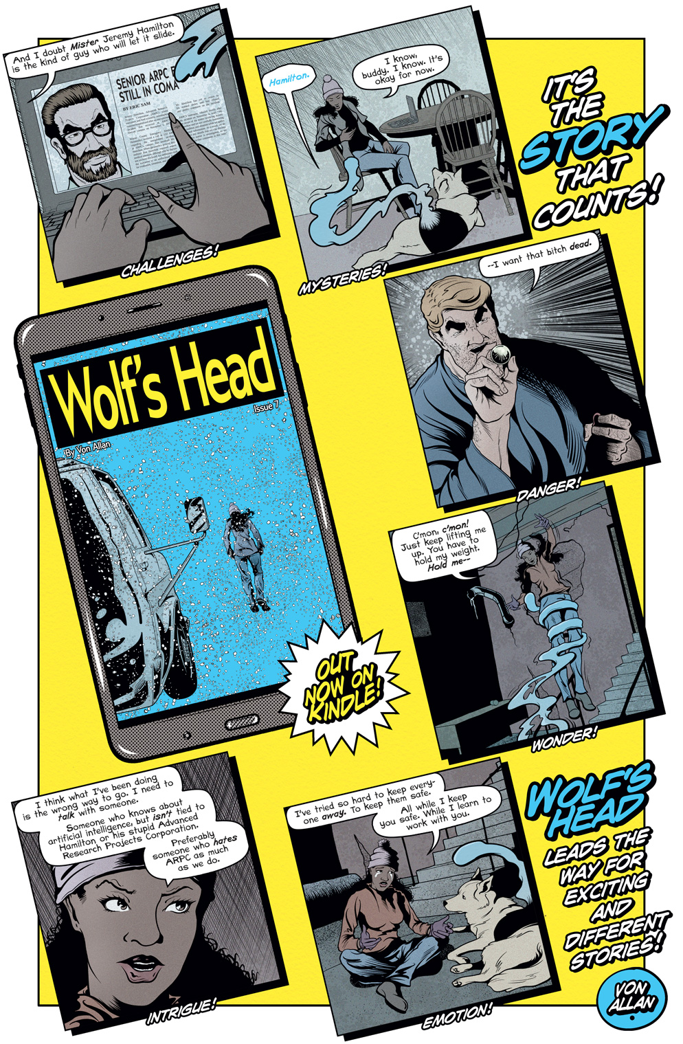 Teaser image for Wolf's Head issue 7 on Kindle