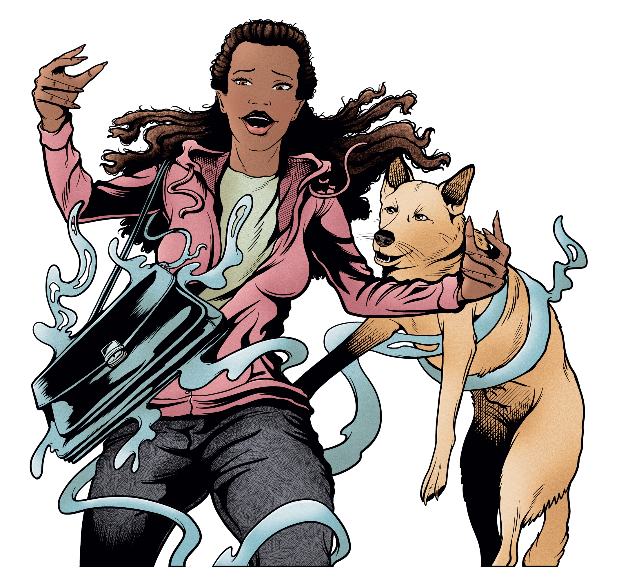 Lauren, Sanko, and the AI from WOLF'S HEAD by Von Allan