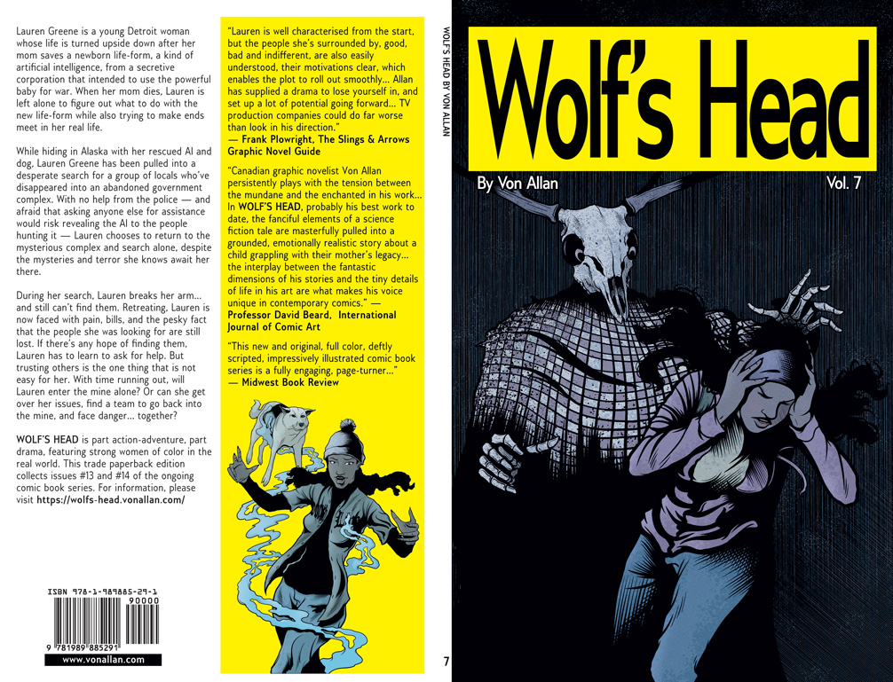 Von Allan's art, comics and graphic novels: Wolf's Head Volume 7